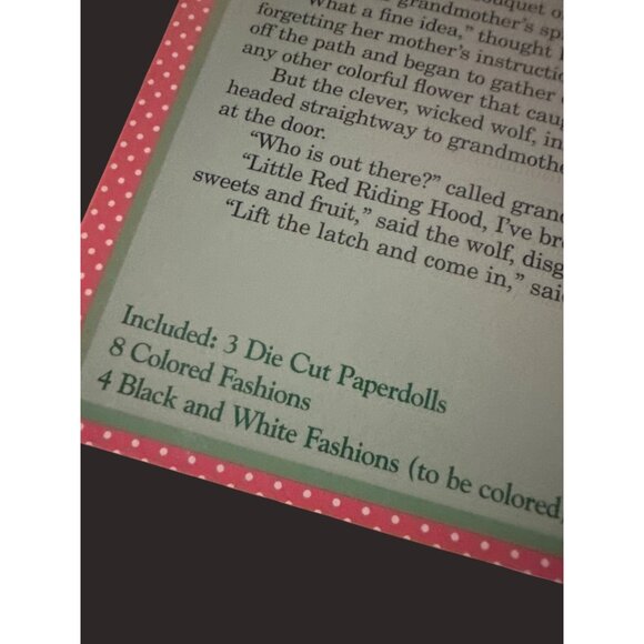 Red Riding Hood Paper Dolls By Peck Aubry 1997 Book  Die-Cut Dolls & Fashions - Picture 4 of 6